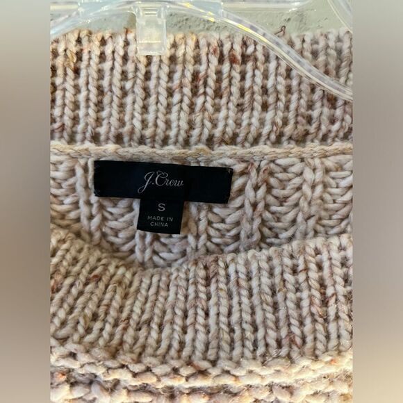 J Crew NWOT Crew Neck Sweater oatmeal S - Picture 2 of 6